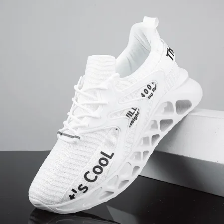 

Breathable Blade Type Running Sports Shoes Lace Up Knitting Casual Athletic Sneakers Women‘s Footwear