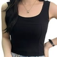thumbnail image 4 of Camiseta sin mangas Minnieouse Cuello cuadrado Ropa deportiva informal Mujer, 4 of 6