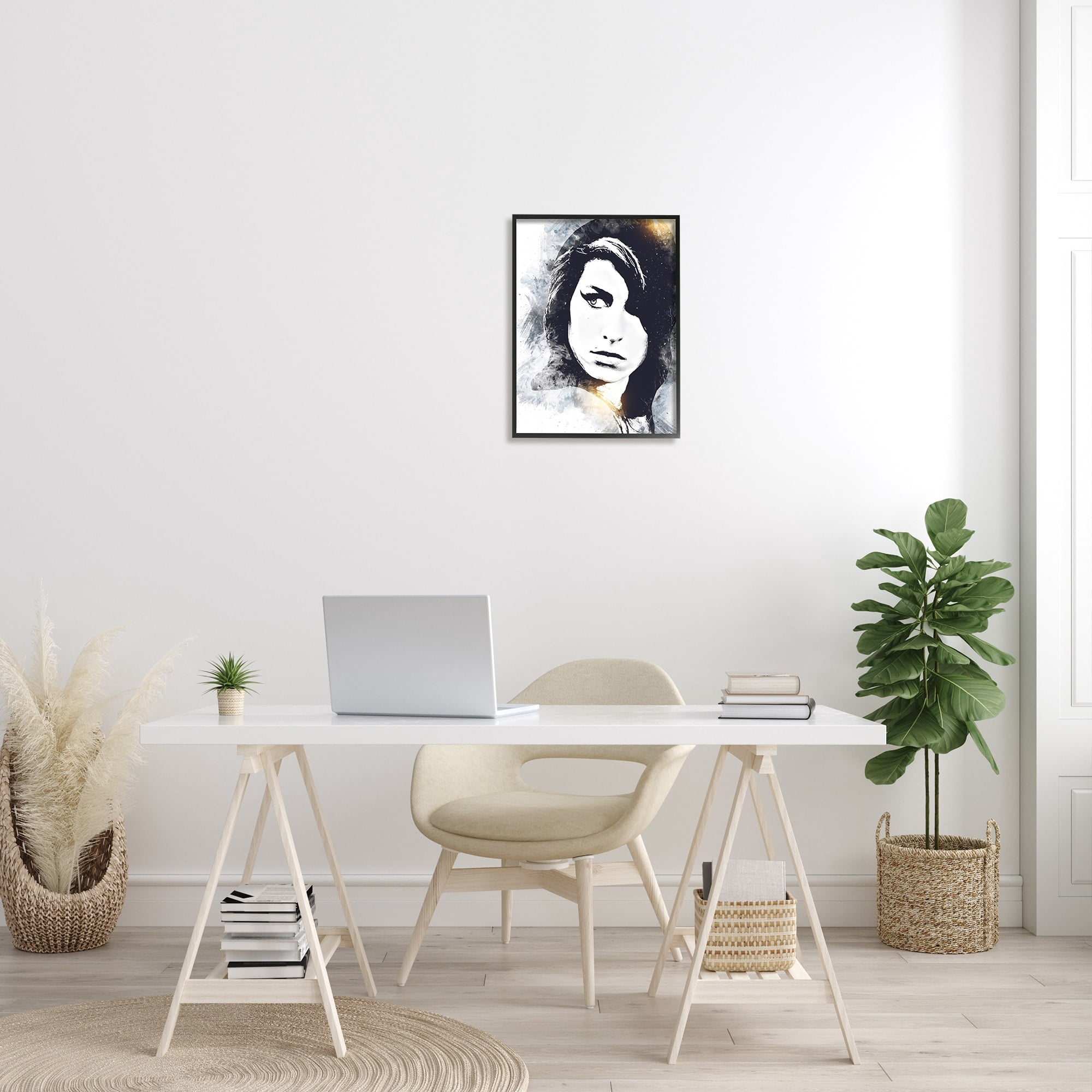Stupell Industries Modern Amy Winehouse Portrait Bold Eye Abstract Pattern, 16 x 20, Design by Birch&Ink