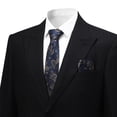 thumbnail image 2 of Cloudstyle Men's Jacquard Tie & Pocket Square Set - Business Casual Necktie 2-Piece Set with 23x23cm Pocket Square, 2 of 10