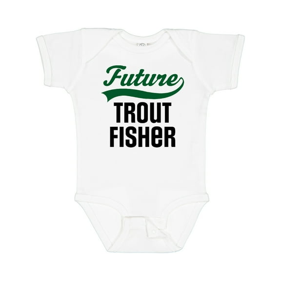 Inktastic Fishing Future Trout Fisher Boys or Girls Baby Bodysuit