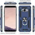 thumbnail image 3 of Compatible for Samsung Galaxy S8 Case with HD Screen Protector, Military-Grade Shockproof Protective Phone Case with Magnetic Kickstand Ring for Samsung S8 Blue, 3 of 8