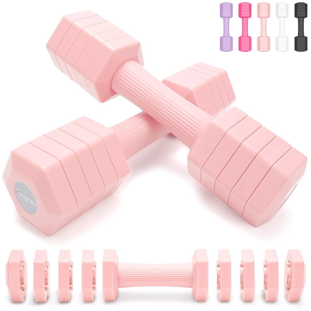 Set de Mancuernas Ajustables Fragraim 2-6kg con Recubrimiento de Goma Suave TPU