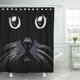 thumbnail image 1 of ABPHQTO Kitty Cat Face Black Meow Feline Nine Lives Cortina de ducha 160x180 cm, 1 of 1