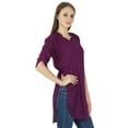 thumbnail image 2 of Solid Cotton Kurti Casual Dress Indian Ethnic Bollywood Top Tunic Women Kurta, 2 of 3