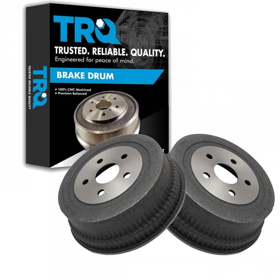 TRQ Front Brake Drum Pair for Ford Mercury 10 Inch New BRA75086