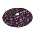 thumbnail image 2 of Balery mushroom colorful Skull Printed Christmas Tree Skirt , Merry Christmas Party Christmas Tree Decoration,Adjustable Tree Skirt-30", 2 of 8