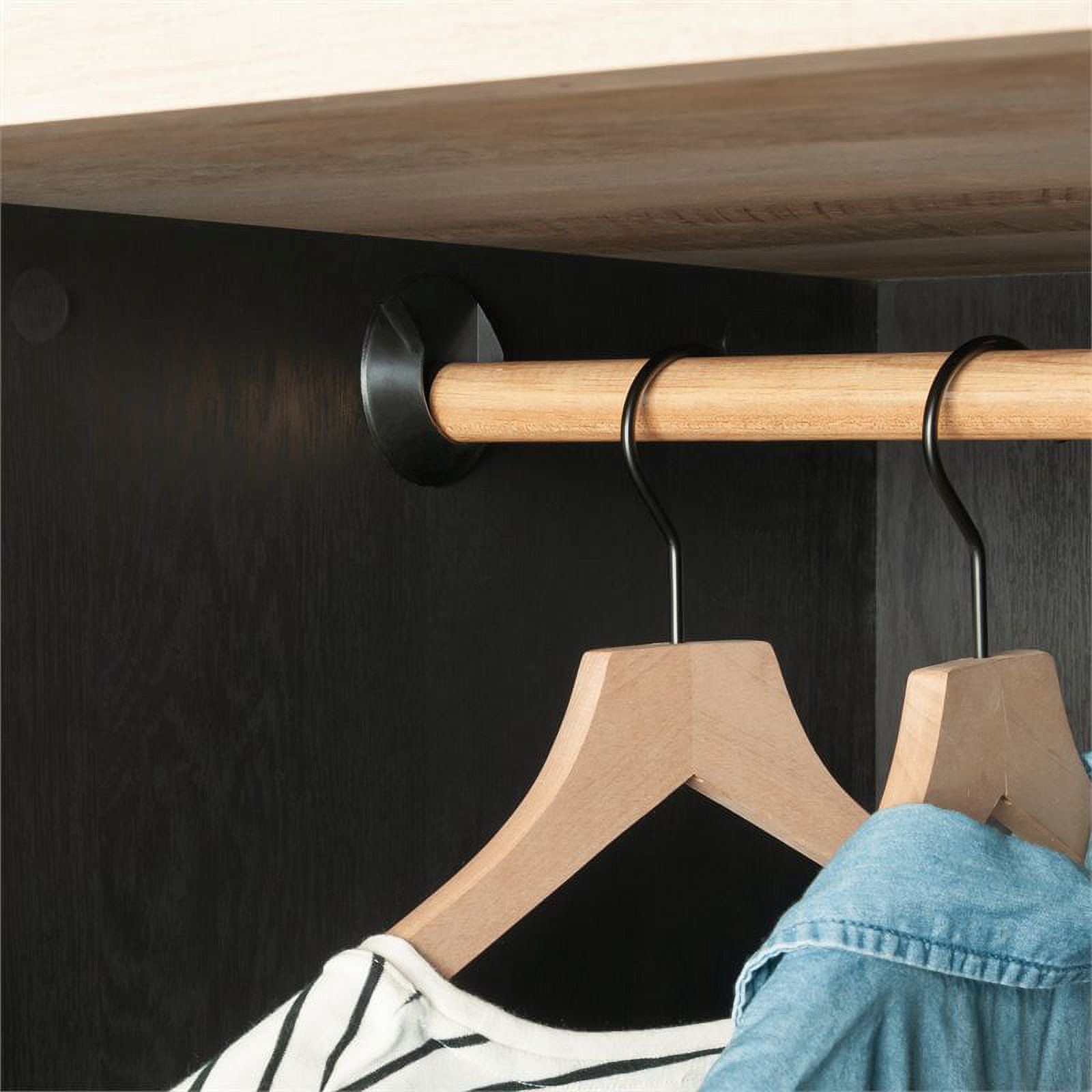 Sauder Kleiderschrank Cottage Road – Weiches Weißes Finish, Mit Kleiderstange & Schublade