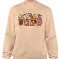 thumbnail image 2 of Halloween Coffee Sweatshirt Unisex Small Sand, 2 of 5