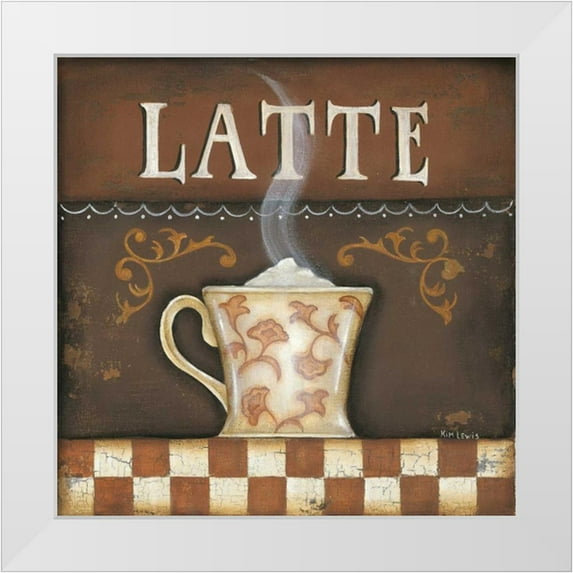 Lewis, Kim 15x15 White Modern Wood Framed Museum Art Print Titled - Latte