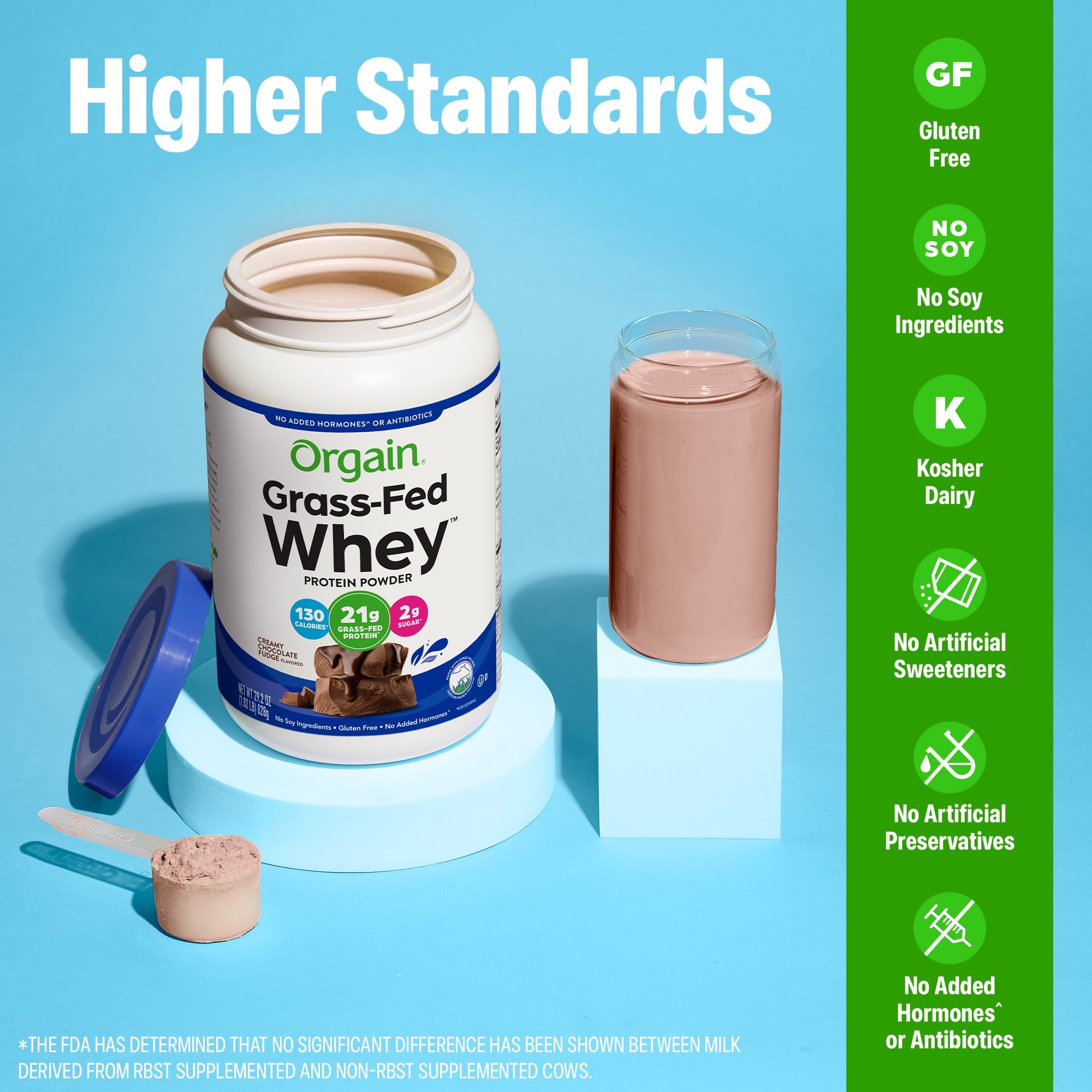 Orgain ® Grass-Fed Whey™ Protein Powder - Chocolate Fudge
