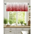 thumbnail image 2 of Ombre Red Stripes Valances for Windows Striped Lines Waves Gradient Valance Rod Pocket Light Filtering Short Window Treatments Curtains for Kitchen Bathroom Living Room Bedroom, 1 Panel, 42 x 12 Inch, 2 of 7