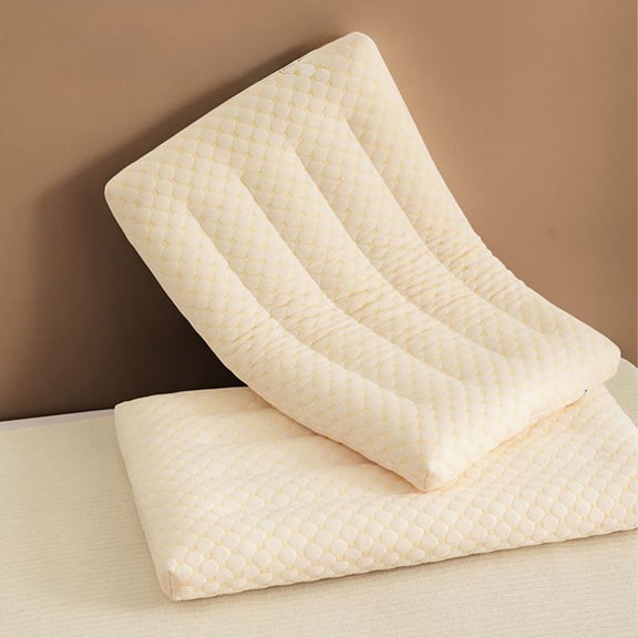 Inerposs Soy Fiber Pillow, Low Profile Pillow for Neck Support, Breathable Soft Pillow for Better Sleep, Machine Washable Sleep Aid for Back and Side Sleepers