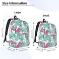 thumbnail image 2 of Bingfone Flamingo Print Canvas College Laptop Backpack, Large Capacity Lightweight College Bookbag Casual Daypack-Medium, 2 of 5