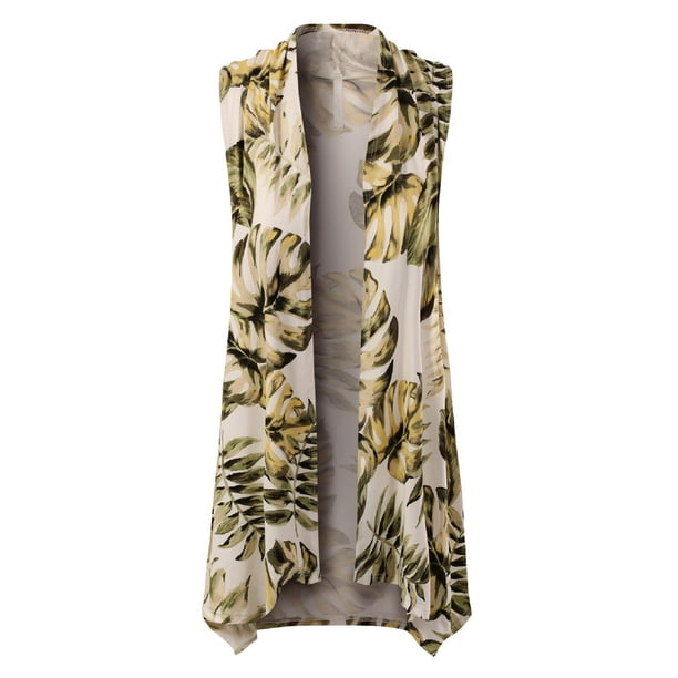Made by Olivia - Made by Olivia Women's Lightweight Sleeveless Draped Open  Front Cardigan Vest Off white/ Olive M - Walmart.com - Walmart.com