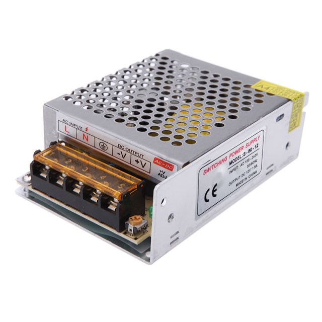 Fuente de Alimentación Conmutada Led No Resistente A La Lluvia Dc12V 5A 60W MABOTO Transformador de voltage