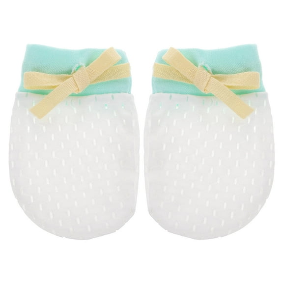 LEORX Adjustable Drawstring 1 Pair Baby Mittens Cotton Anti Scratch for Newborns Daily Use