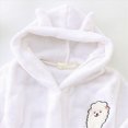 thumbnail image 4 of Gibobby Toddler Boys Girls Kids Hooded Bathrobe,Soft Flannel Loungewear Robe with Adjustable Tie,Cartoon Print,for Toddlers to Kids 18 Month 2T 3T 4T 5T 6T Kids Pajamas,White,Size 13-14T, 4 of 6