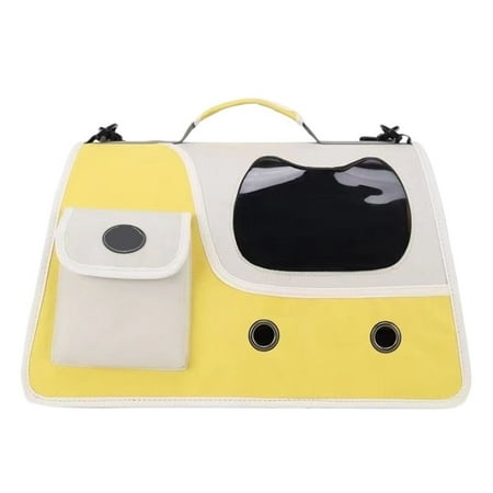 FL Portable Cat Carrier Bag Four Breathable Pet Bag Easy To Carry Shoulder Travel Tote Crossbody Handbag