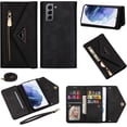 thumbnail image 6 of Wallet Case for Samsung Galaxy S22+ Plus (Not S22), Crossbody Neck Strap Lanyard Purse Handbag Shoulder Strap Cover with ID Card Holder Phone Case for Samsung Galaxy S22 Plus XK Black, 6 of 14