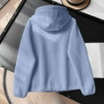 thumbnail image 4 of Hvot&aat Fleece Jackets for Women Stand Collar Casual Long Sleeve Hooded with Kangaroo Pocket Casual Cozy Travel Daily Outerwear, 4 of 7