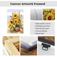 thumbnail image 6 of ZHONGYUTONG Sunflower Pictures Wall Decor Yellow Floral Wall Art for Kitchen Bathroom Blossom Sunflower Canvas Painting Farmhouse Bedroom Home Decor Frame (12.00" x 18.00"), 6 of 6