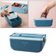 thumbnail image 3 of Bento Box Fiambrera comercial a prueba de Soporte de pared de partición extraíble Caja de almacenamiento de comida de picnic Sin BPA con Azul Macarena Estuche Bento, 3 of 8