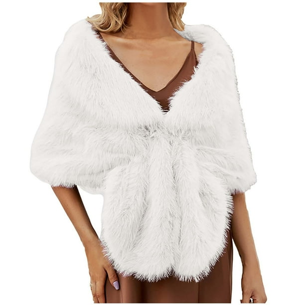Bufandas elegantes para mujer, para novia, boda, chal largo falso, estola, bufanda, capa, cárdigan, chaqueta, top, bufanda para mujer