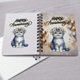 thumbnail image 4 of Happy Anniversary Scottish Fold Celebrates Wedding Love Family Party Spiral Bound Journal Cat Lover Kitten Owner Gifts 5x7in Spiral Notebook - 01015, 4 of 5