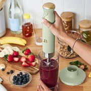 Beautiful Cordless Immersion Blender with Chopper, Whisk & Measuring Cup, Sage Green by Drew Barrymore