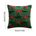 thumbnail image 3 of Christmas Pillow Covers 18x18, Pack of 2 3D Christmas Tree Textured Throw Pillow Covers, Winter Holiday Decorations for Couch Sofa Living Room, 3 of 5