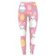 thumbnail image 4 of Women's Easter Print Athletic Leggings - -Lifting Yoga Pants Pink L, 4 of 5