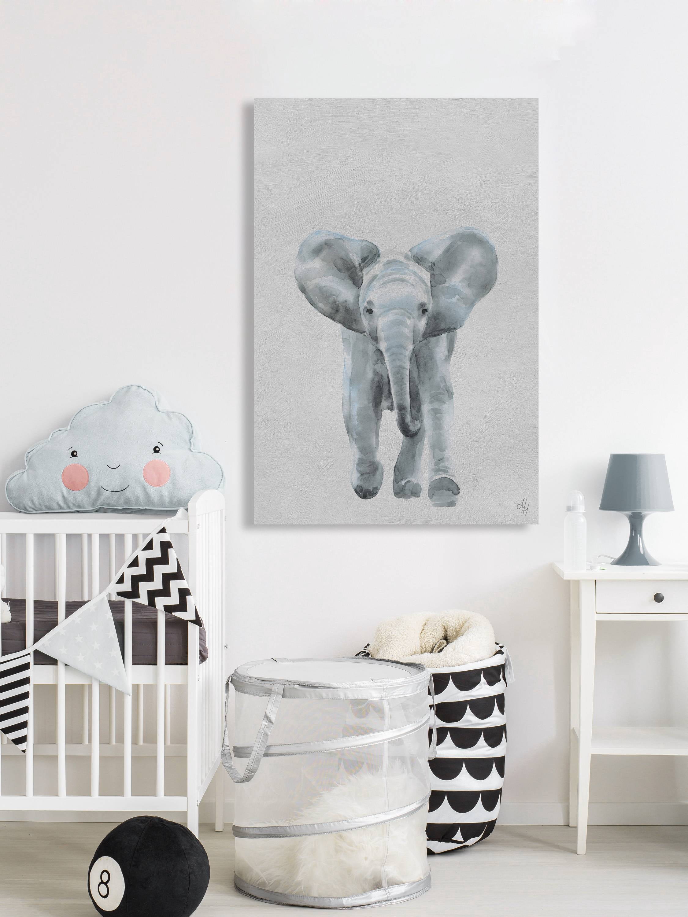 Marmont Hill Here Goes the Elephant II Canvas Wall Art