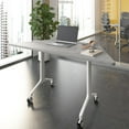thumbnail image 2 of Synergy 60-inch Trapezoid Modular Conference Table in Gray - Engineered Wood, 2 of 8