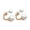 gold, variant on Double Side Earing Crystal Ball Stud Earrings Women's Simulated Pearl Earrings --silver