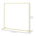 thumbnail image 3 of Outsunny 6.6FT x 6.6FT Gold Wedding Arch Backdrop Stand for Birthday Party, 3 of 10