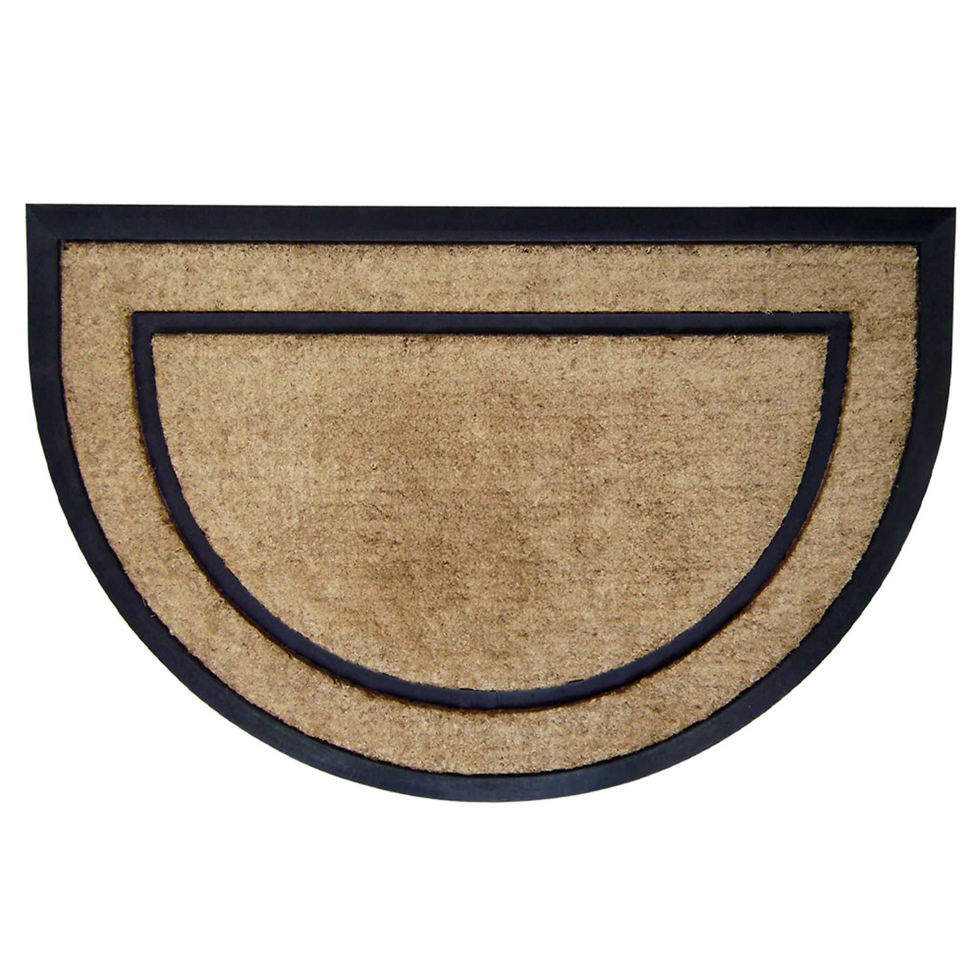 Single Picture Frame Black 24" x 36" Half Round Coir with Rubber Frame