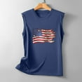 thumbnail image 5 of Wycnly Womens 4th of July Tank Tops Independence Day Patriotic Loose Comfy Racerback Shirts Vest Summer Fashion American Flag Print Round Neck Sleeveless Blouse Navy s, 5 of 5