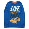 Jumping Beans Active Boys Long Blue Hot Wheels Car T-Shirt Live Fast Tee 7