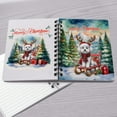 thumbnail image 4 of Merry Christmas Santa Reindeer Antlers Bichon Frise Sleigh Xmas Winter Holiday Spiral Bound Journal Bichons Dog Lovers Gifts Idea 5x7in Spiral Notebook - 00023, 4 of 5