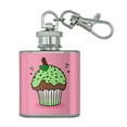 thumbnail image 1 of Mint Chocolate Cupcake Stainless Steel 1oz Mini Flask Key Chain, 1 of 3