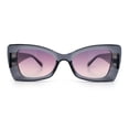 thumbnail image 5 of Womens Bow Tie Shape Beveled Thick Plastic Mod Designer Fashion Sunglasses Grey - Purple, 5 of 7