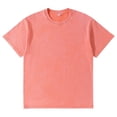 thumbnail image 2 of Ulitacool Mens T Shirts Classic Washed Fit Tee Soft Short Sleeve Crewneck Top With Relaxed Drop Shoulder Classic Wear Orange, 2 of 3