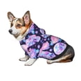 thumbnail image 7 of Fotbe crystal Skull flower Print Small Dog Sweater Hoodies Pet Grey Hooded Soft Fleece Sweatshirts with Pocket Fall Winter Puppy Cat Sweaters Warm Clothes-X-Small, 7 of 7