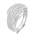 thumbnail image 2 of Arista 1.00 Carat T.W Diamond Multi Row Anniversary Ring in Sterling Silver (I-J, I2-I3), 2 of 3
