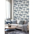 thumbnail image 6 of Brewster Home Fashions Ashdown Dark Blue Tree Wallpaper, 20.5-in by 33-ft, 56.38 sq. ft., 6 of 7