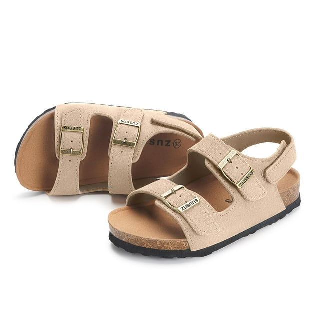 Sandalias ZUSERIS unisex para niños pequeños y niñas, color beige, etiqueta 31