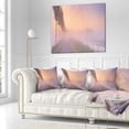 thumbnail image 2 of Designart Foggy Sunrise in the Netherlands - Landscape Printed Throw Pillow - 18x18, 2 of 4