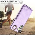 thumbnail image 6 of Phone Case for Samsung Galaxy A24 4G/5G Wallet Cover with Tempered Glass Screen Protector and Ring Stand Credit Card Holder Slot Leather Cell A 24 24A LTE Women Girls Purple, 6 of 14