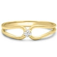 thumbnail image 4 of SuperJeweler Split Shank Diamond Solitaire Promise Ring In Yellow Gold For Women, 4 of 6